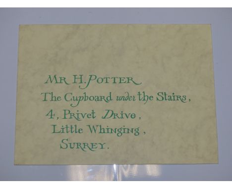 HARRY POTTER AND THE PHILOSOPHER'S STONE (2001) -  SCREEN USED SPECIAL EFFECT PROP ENVELOPE - HARRY'S HOGWARTS ACCEPTANCE LET