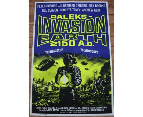 DALEKS: INVASION EARTH 2150 AD(1966) re-release - UK One Sheet Film Poster (27” x 40” – 68.5 x 101.5 cm) - Very Fine plus - F