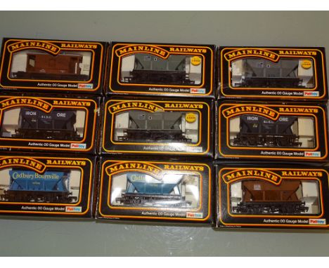 A selection of MAINLINE wagons in various liveries - mostly hopper wagons - as lotted - VG/E in G boxes (9)