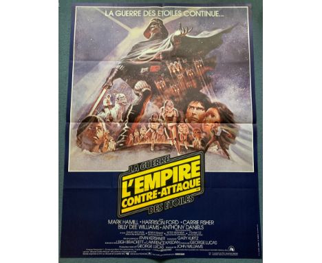 STAR WARS: THE EMPIRE STRIKES BACK (1980) - 'L'Empire Contre Attaque' - French 'Grande' movie poster with TOM JUNG artwork - 