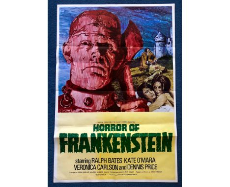 HORROR OF FRANKENSTEIN (1970) - British One Sheet Movie Poster - HAMMER -  Mike Vaughan artwork - 27" x 40" (68.5 x 101.5 cm)