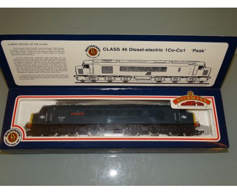 A BACHMANN 31-075 class 46 diesel locomotive 'Leicestershire and Derbyshire Yeomanry' in BR blue livery - VG/E in G/VG box