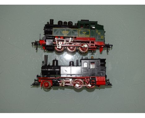 A pair of FLEISCHMANN HO Gauge German outline steam tank locomotives, to include a rack railway locomotive "Carl" - VG - unbo