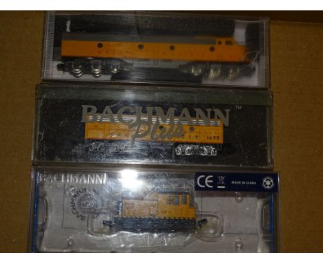 A group of three American diesel locomotives by BACHMANN in Union Pacific Livery - G/VG in G boxes (where boxed) (3)