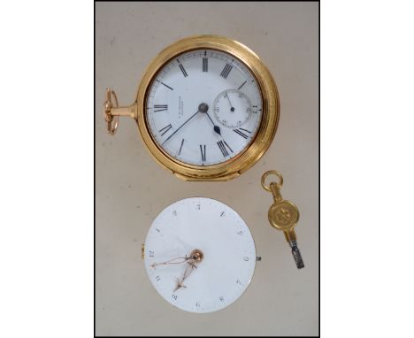 An 18ct gold verge fusee gentlemans pocket watch by Richard Chater of London, serial 6529. The stunning movement with faceted