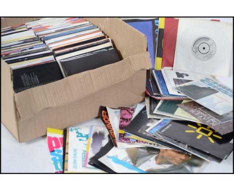 A good collection of 45rpm 7" vinyl singles to include several artists and labels such as Simply Red, The Police, Level 42, E