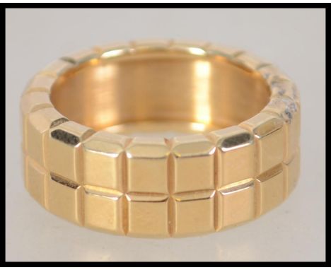 A vintage 18ct gold &nbsp;Ice Cube band ring by Chopard. &nbsp;An iconic geometric double row Ice Cube ring by Chopard. Signe