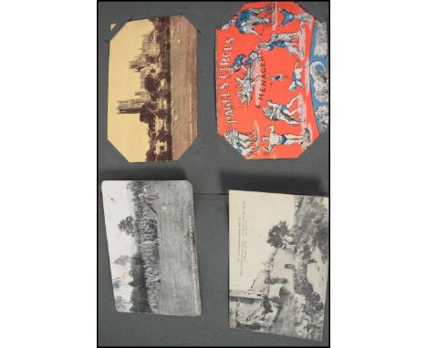 An exceptional postcard album to consist of many early cards including a rare Pagel's Circus & Menagerie card and 2 rare post