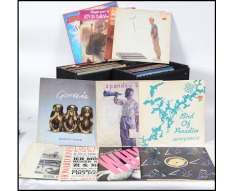 A collection of 12" vinyl single records to include Janet Kay, Gary's Gang, Main Ingredient, Lene Lovich., Gibson Brothers, T