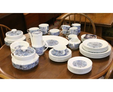 1970 Potensa Ironstone china comprehensive tea and dinner service from the Castillian collection, Spain (approximately sixty 