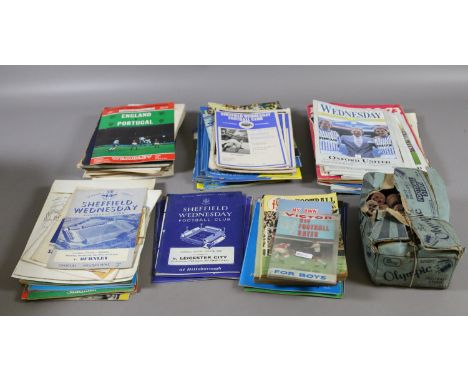 A collection of Sheffield Wednesday and Sheffield United football programmes including many from the 1970s and a few from the