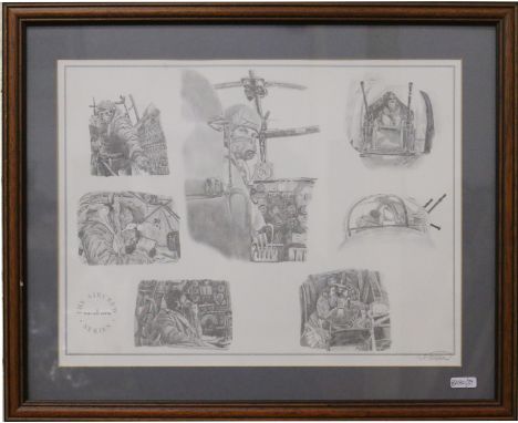 A signed print, The Aircrew series Lancaster.
