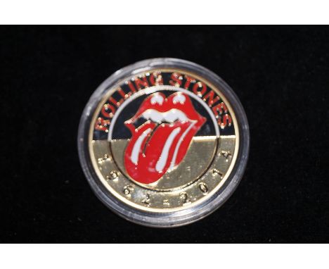Rolling stones 1962-2014, commemorative gold plated coin.