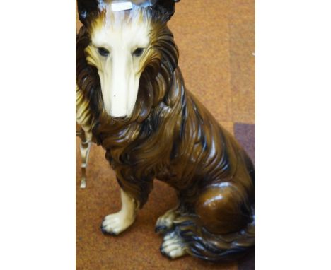 Large ceramic collie dog Height-70cm