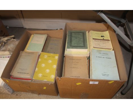 Two boxes of proof copies of First Edition books 