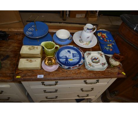 A Royal Copenhagen plate and various other china 