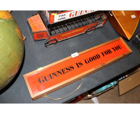 A "Guinness Is Good For You" light box 