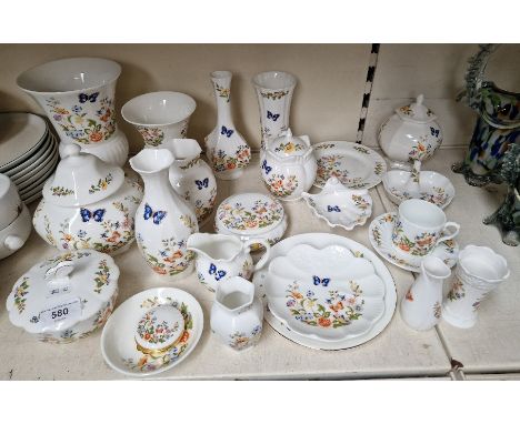 Aynsley 'Cottage Garden' china, vases, cups, saucers, etc (approx 23 pieces). 