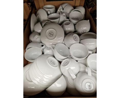 A box of Wedgwood BMI cups &amp; saucers, approx. 40 sets. 