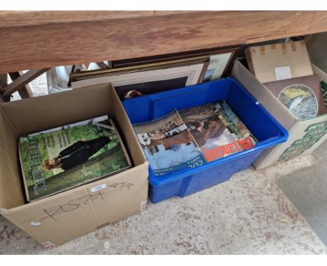 Three boxes of mainly country magazines including The Field, Country Life etc. also including a limited edition book 'A Portr