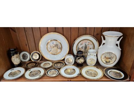Chokin art porcelain - 18 pieces including limited edition items.  Tallest item 26cm high 