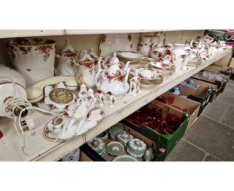 Royal Albert Old Country Roses - approx. 160 pieces inc. lamp, telephone, teapots, vases, tureens etc. and a few St. George p