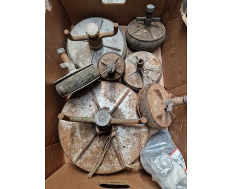 A box of pipe bungs 