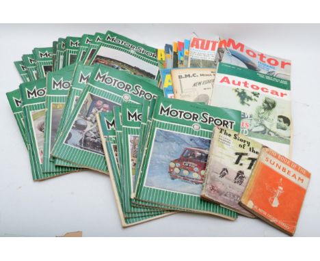 A large collection of assorted mid 20th century racing and other automobile magazines mainly dating from 1940s, 1950s &amp; 1