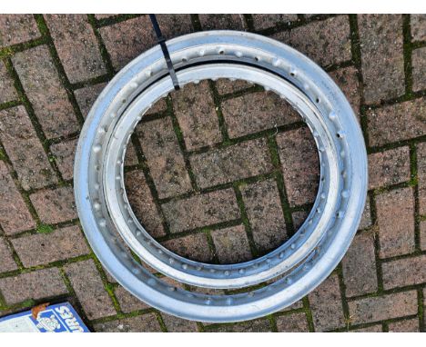 A pair of Dunlop alloy rims, WM2 (2 1/2) x 19 