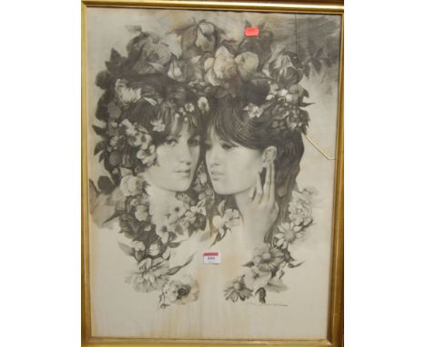 After Jean Paul Cleren 'St Tropez' - lithograph dated 1965