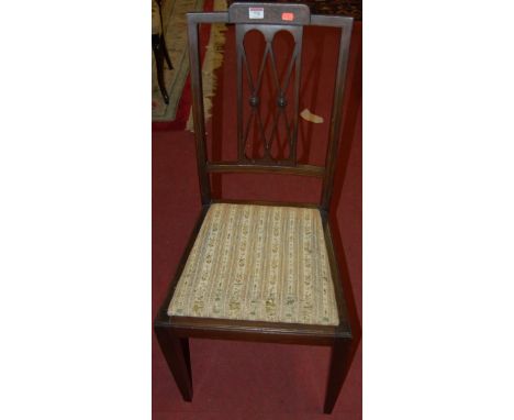 A collection of nineteen various late 19th to early 20th century mahogany and walnut dining chairs, together with a three tie