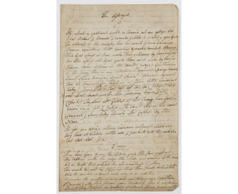 Satirical poem.- The Assizes, "Oh! what a gallant night a Town's at an assize sir; Oh! for an Assize &amp;c" [first &amp; las