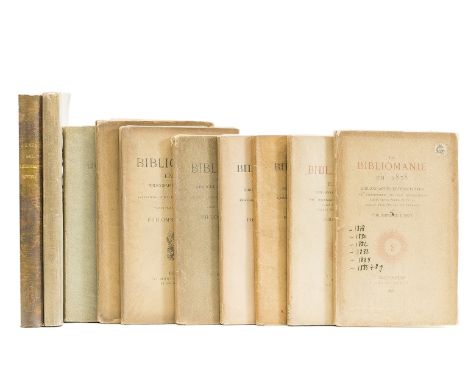NO RESERVE Book-collecting.- France.- [Brunet (Gustave)], "Philomneste Junior". La Bibliomanie en 1878 [1880, 1881, 1882, 188