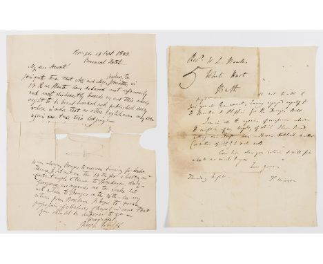 Missionary.- Wolff (Joseph, missionary and traveller, 1795-1862) Autograph Letter signed to the Rev J.A. Stewart, 1p. with ad