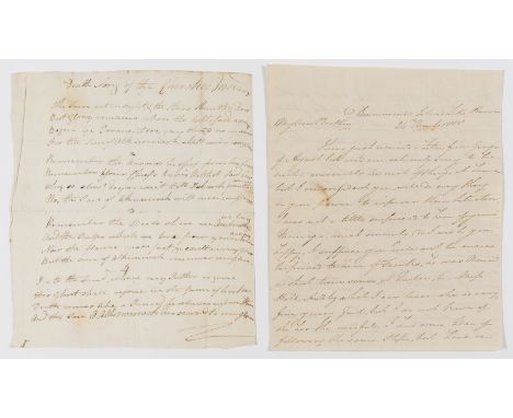 American Indians.- Austin (F.) Autograph Letter to his brother Thomas Austin, 3pp. with address panel, sm. 4to, Drummonds Isl