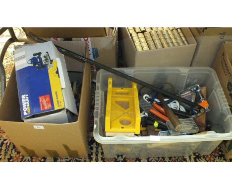 A collection of hand tools, etc.