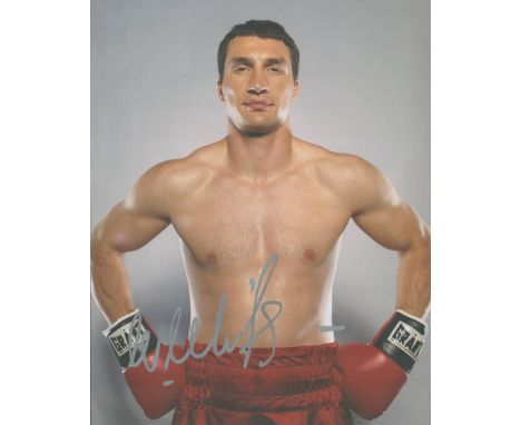 Wladimir Klitschko signed 10x8 colour boxing photo. Klitschko (born 25 March 1976) is a Ukrainian former professional boxer w