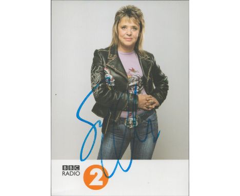 Suzi Quatro signed 6x4 BBC Radio 2 promo photo. Susan Kay Quatro (born June 3, 1950)is an American singer, bass guitarist, so