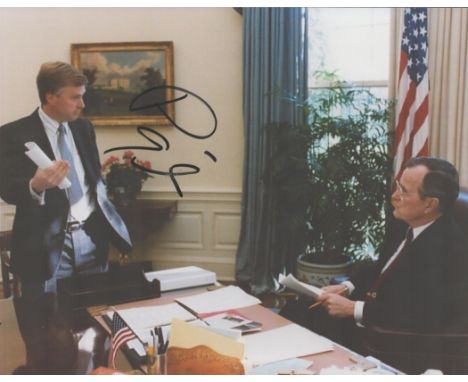 Dan Quayle signed 10x8 colour photo. Quayle (born February 4, 1947) is an American politician who served as the 44th vice pre