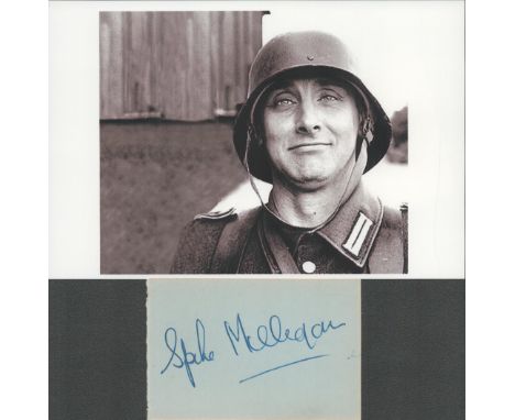 Spike Milligan signature piece featuring a signed page and a 6x4 black and white photo. Terence Alan Spike Milligan KBE (16 A