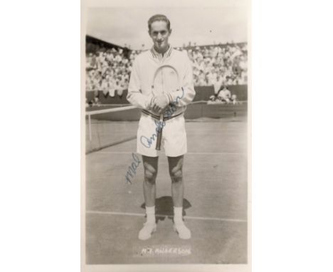 Mal Anderson signed 6x4 black and white vintage photo. Anderson MBE (born 3 March 1935) is a former tennis player from Austra