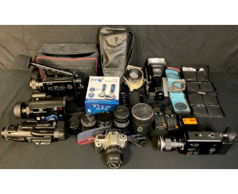 Cameras and Video Recorders - Canon EOS300 EF 9-300mm lens; Nizo 6056 recorder; etc 