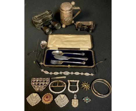 A Danish silver plated tankard, in the 17th century taste, Jorgen Steffensen, mid-20th century; a George V silver christening