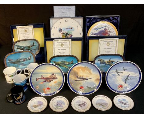 Aviation Interest - Bradex RAF plates, boxed; Royal Worcester Concorde - 30 Supersonic Years plaque, no.2070, boxed; Wedgwood