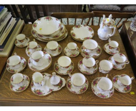 A Royal Albert Old Country Roses pattern part tea and dinner service