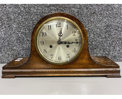 Vintage Napoleon hat chiming mantel clock with key