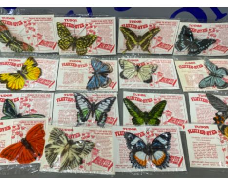 Total of 32 vintage Tudor Flutter-Byes “butterflies” all still sealed in original packs