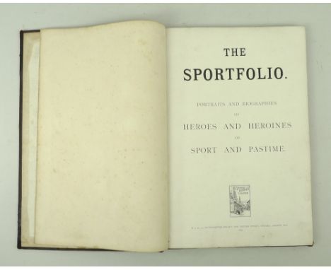 The Sportfolio, portraits and biographies of heroes and heorines of sport and pastime, first edition, half morocco, published