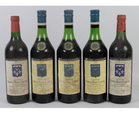 Vintage Wine: three bottles of Chateau Smith Haut Lafitte, Grand Cru Classe, Martillac, Graves, Louis Eschenaur, 1973, and tw
