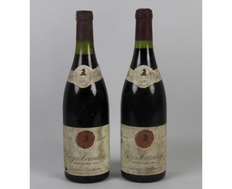 Vintage Wine: two bottles of Crozes-Hermitage, Jaboulet-Vercherre, Rhone, 1983, U: 2.5cm or better. (2)
Provenance: From the 
